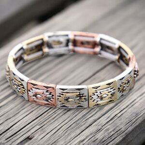 NWT Silver Aztec Western stretch bracelet